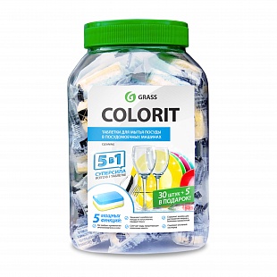 ჭურჭლის სარეცხიმანქანის აბები "Colorit" (პაკეტი 35 ცალი)